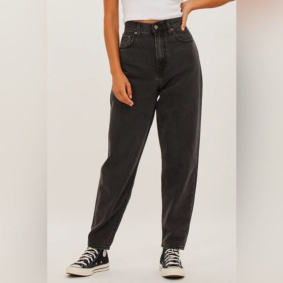 HIGH LOOSE TAPER FIT WOMEN'S JEANS-24-
Black/Dark grey - Picture 7 of 8